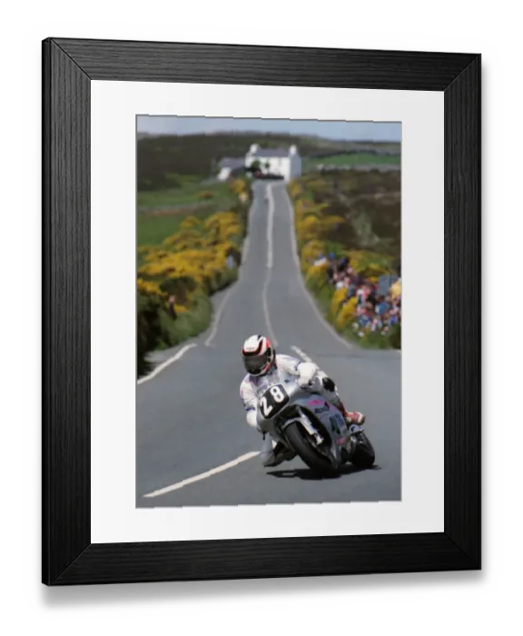 Framed Print : Mark Daynes (Tigcraft Suzuki) 1994 Singles TT Framed Print : Mark Daynes (Tigcraft Suzuki) 1994 Singles TT