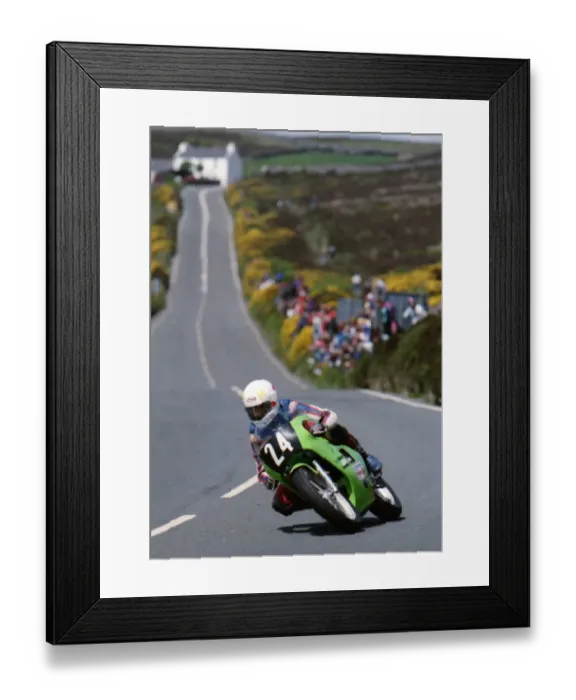 Framed Print : John Henderson (Spondon Kawasaki) 1994 Singles TT Framed Print : John Henderson (Spondon Kawasaki) 1994 Singles TT