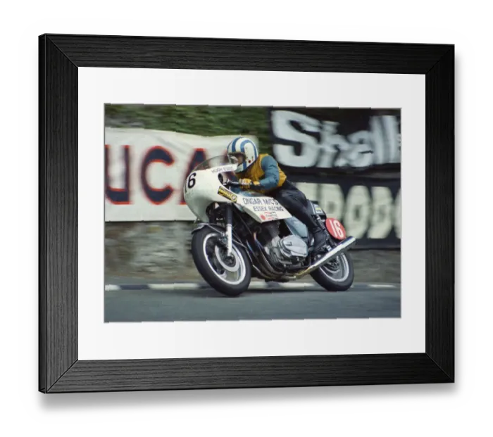 Framed Print : Hugh Evans (Laverda) 1974 Production TT Framed Print : Hugh Evans (Laverda) 1974 Production TT