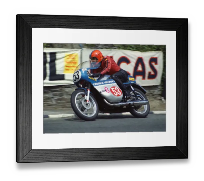 Framed Print : Roger Sutcliffe (Crooks Suzuki) 1974 Production TT Framed Print : Roger Sutcliffe (Crooks Suzuki) 1974 Production TT