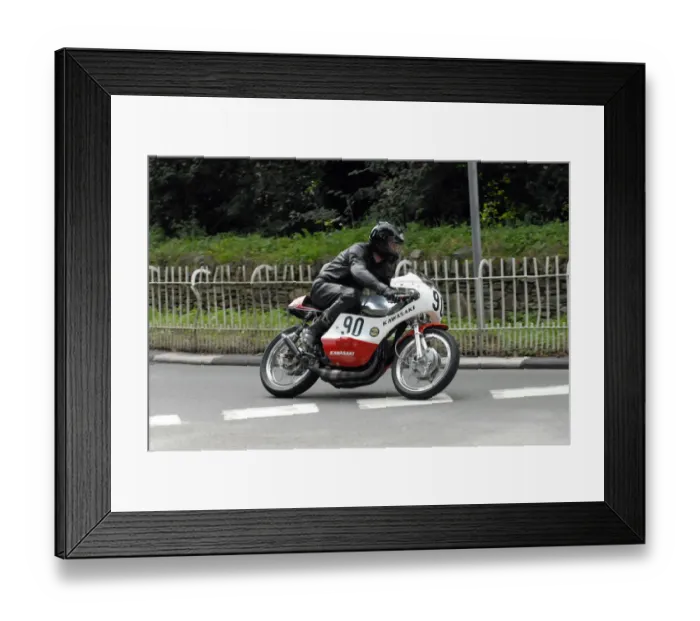 Framed Print : Neil Cudworth (Kawasaki) 2009 Classic TT Framed Print : Neil Cudworth (Kawasaki) 2009 Classic TT