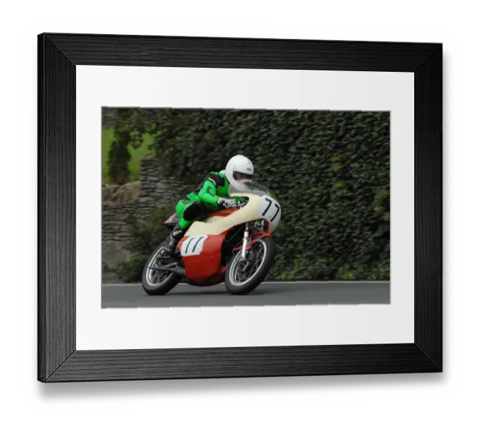 Framed Print : Ian Rycroft (Kawasaki) 2009 Classic TT Framed Print : Ian Rycroft (Kawasaki) 2009 Classic TT