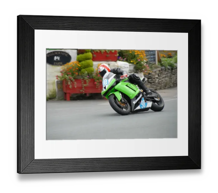 Framed Print : Mark Parbury (Kawasaki) 2009 Junior Manx Grand Prix Framed Print : Mark Parbury (Kawasaki) 2009 Junior Manx Grand Prix