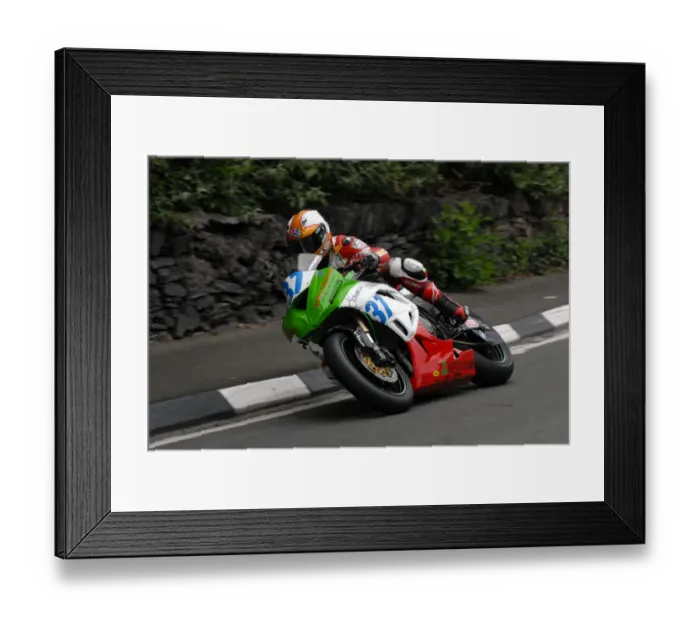 Framed Print : Alessio Corradi (Kawasaki) 2009 Supersport TT Framed Print : Alessio Corradi (Kawasaki) 2009 Supersport TT