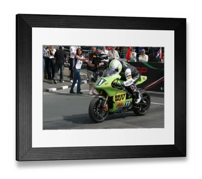 Framed Print : Roy Richardson (Brammo) 2009 XGP TT Framed Print : Roy Richardson (Brammo) 2009 XGP TT