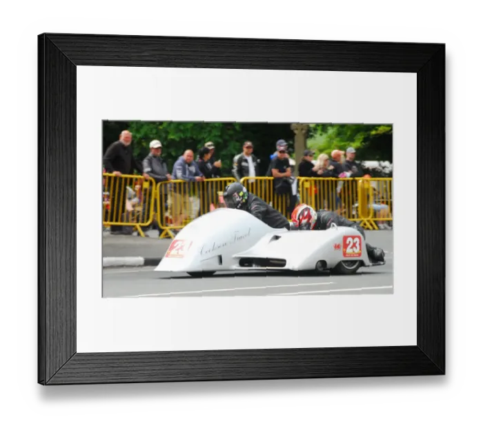 Framed Print : Mike Cookson & William Moralee (Honda Ireson) 2018 Sidecar TT Framed Print : Mike Cookson & William Moralee (Honda Ireson) 2018 Sidecar TT