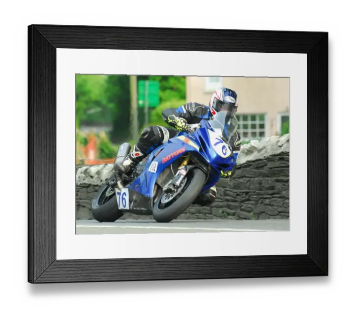 Framed Print : Emmett Burke (Suzuki) 2018 Supersport TT Framed Print : Emmett Burke (Suzuki) 2018 Supersport TT