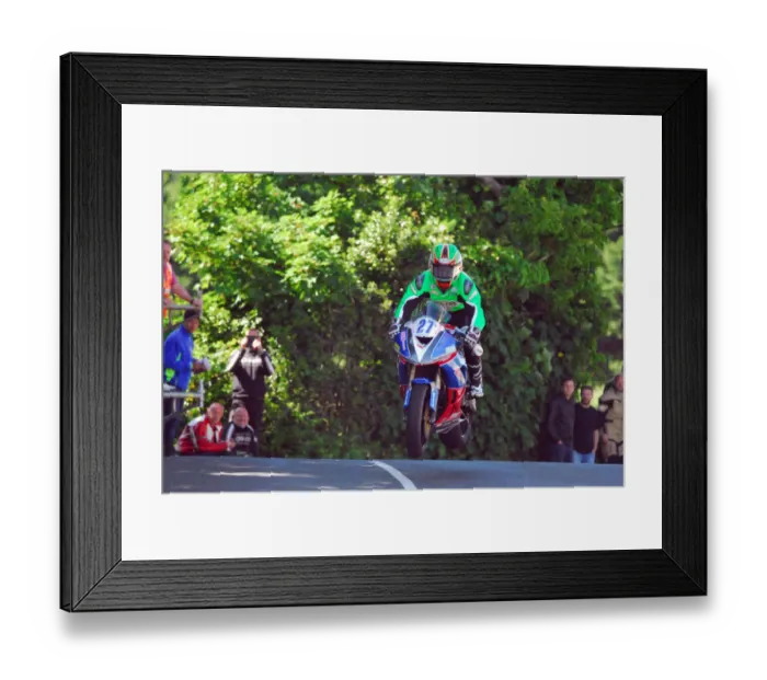 Framed Print : Derek McGee (Kawasaki) 2018 Supersport TT Framed Print : Derek McGee (Kawasaki) 2018 Supersport TT