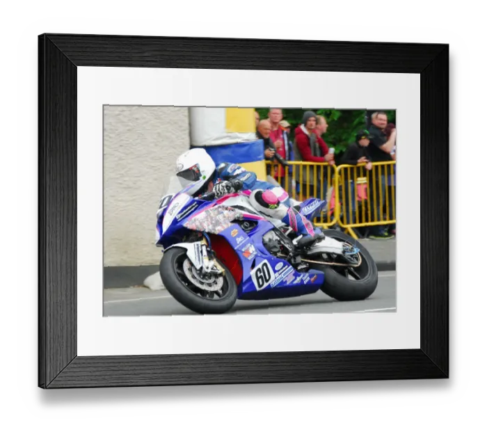 Framed Print : Charles Rhys Hardisty (BMW) 2018 Superbike TT