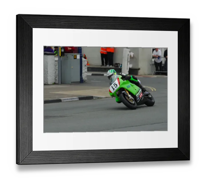 Framed Print : Horst Saiger (Kawasaki) 2015 Formula One Classic TT Framed Print : Horst Saiger (Kawasaki) 2015 Formula One Classic TT
