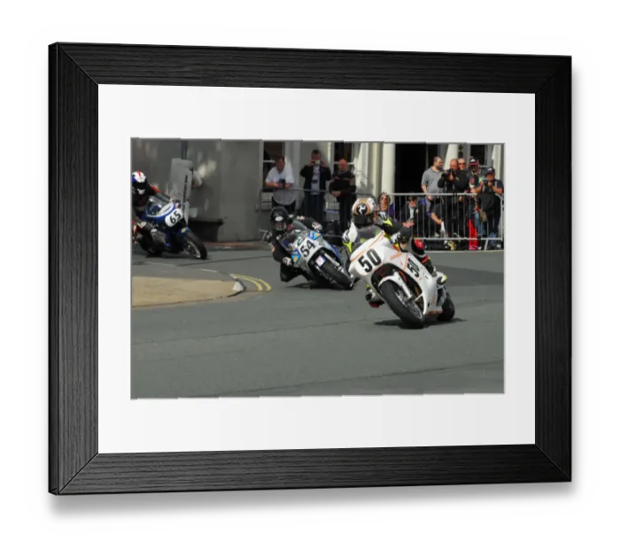 Framed Print : Andy McPherson (Suzuki) leads Ben Rea (Suzuki) 2015 Formula One Classic TT Framed Print : Andy McPherson (Suzuki) leads Ben Rea (Suzuki) 2015 Formula One Classic TT