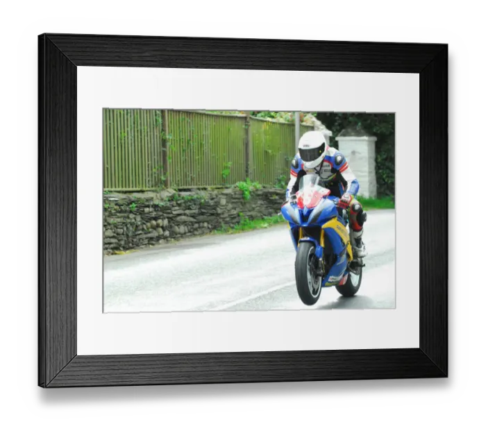 Framed Print : Donald Gilbert (Ravenol) 2015 Newcomers Manx Grand Prix Framed Print : Donald Gilbert (Ravenol) 2015 Newcomers Manx Grand Prix