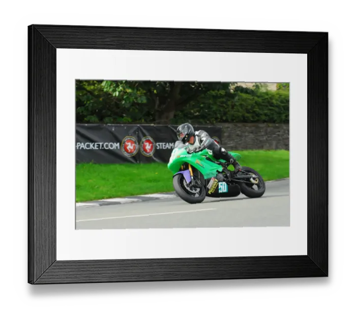 Framed Print : Sam Johnson (Kawasaki) 2015 Super Twin Manx Grand Prix Framed Print : Sam Johnson (Kawasaki) 2015 Super Twin Manx Grand Prix