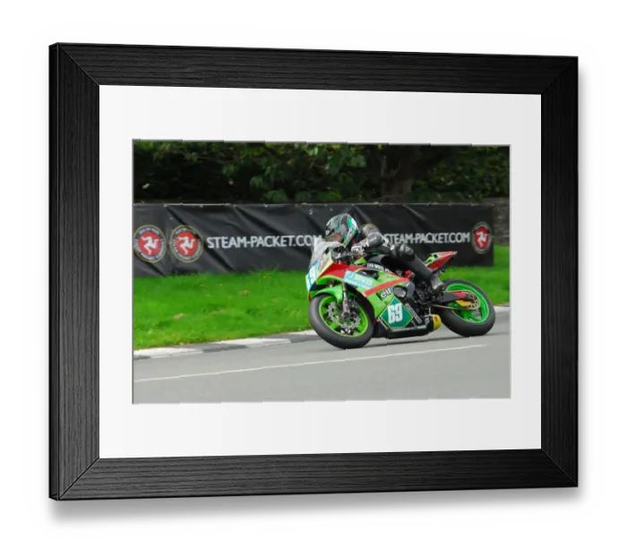Framed Print : Liam Greene (Kawasaki) 2015 Lightweight Manx Grand Prix Framed Print : Liam Greene (Kawasaki) 2015 Lightweight Manx Grand Prix