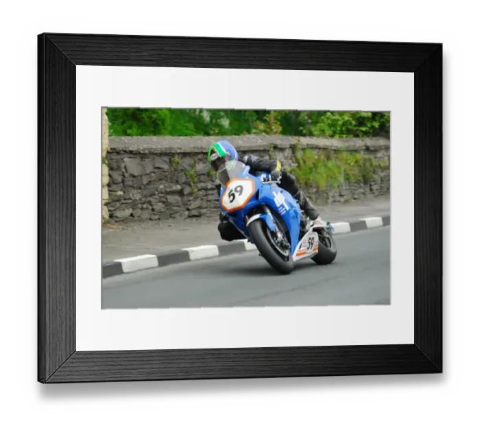 Framed Print : Allan Venter (Honda) 2013 Superbike TT