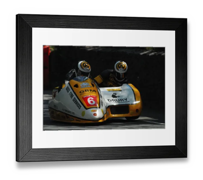 Framed Print : Gary Brian & Jamie Winn (Baker Honda) 2013 Sidecar TT Framed Print : Gary Brian & Jamie Winn (Baker Honda) 2013 Sidecar TT
