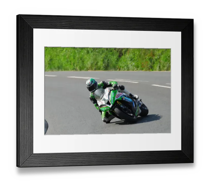 Framed Print : James Hillier (Kawasaki) 2013 Senior TT Framed Print : James Hillier (Kawasaki) 2013 Senior TT
