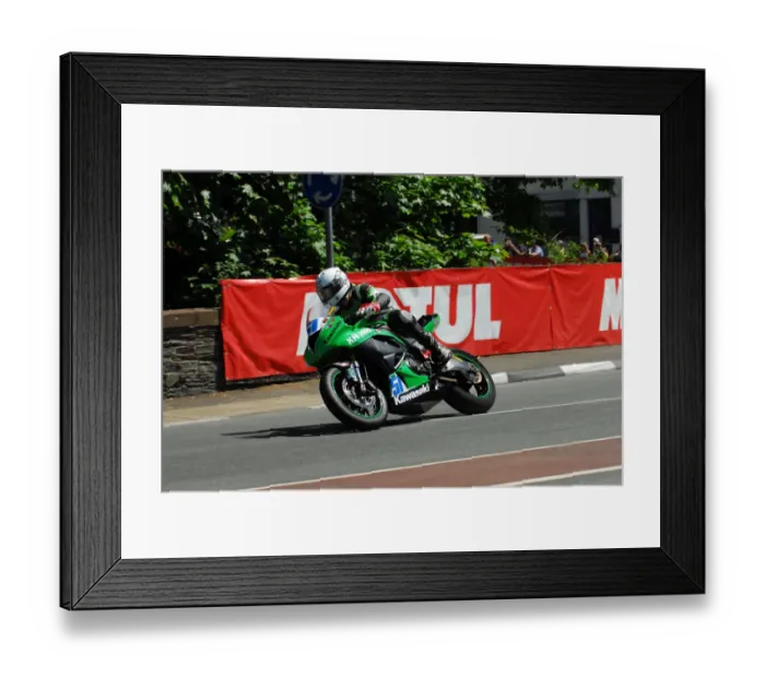 Framed Print : Kiaran Hankin (Kawasaki) 2013 Supersport TT Framed Print : Kiaran Hankin (Kawasaki) 2013 Supersport TT