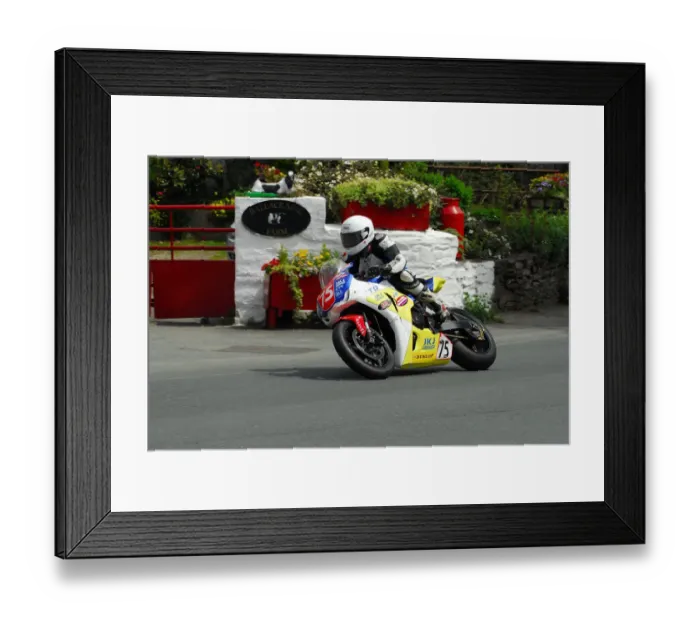 Framed Print : James Mccullagh (Honda) 2013 Superstock TT