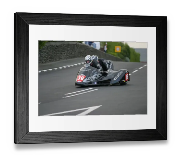 Framed Print : Brian Kelly & Jamie Scarffe (DMR Honda) 2005 Sidecar TT Framed Print : Brian Kelly & Jamie Scarffe (DMR Honda) 2005 Sidecar TT