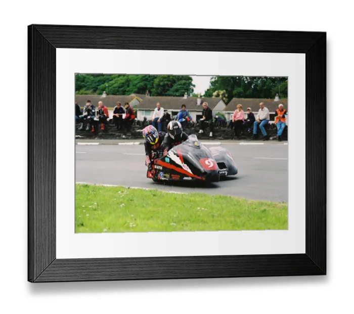 Framed Print : Mick Harvey & Fiona Baker-Milligan (Shelbourne Suzuki) 2004 Sidecar TT Framed Print : Mick Harvey & Fiona Baker-Milligan (Shelbourne Suzuki) 2004 Sidecar TT