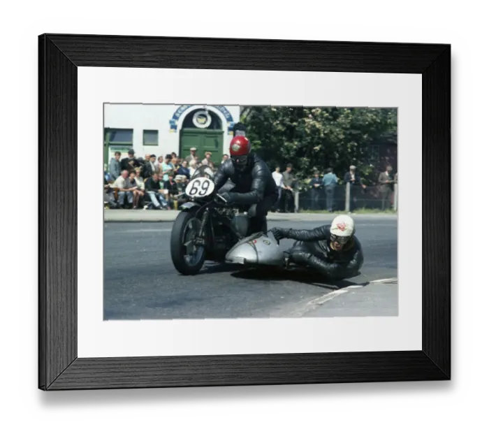 Framed Print : Ron Glover & David Forshaw (Norton) 1967 750cc Sidecar TT Framed Print : Ron Glover & David Forshaw (Norton) 1967 750cc Sidecar TT