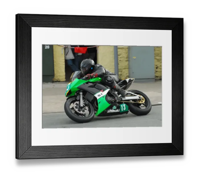 Framed Print : Mark Parrett (Kawasaki) 2012 Lightweight TT