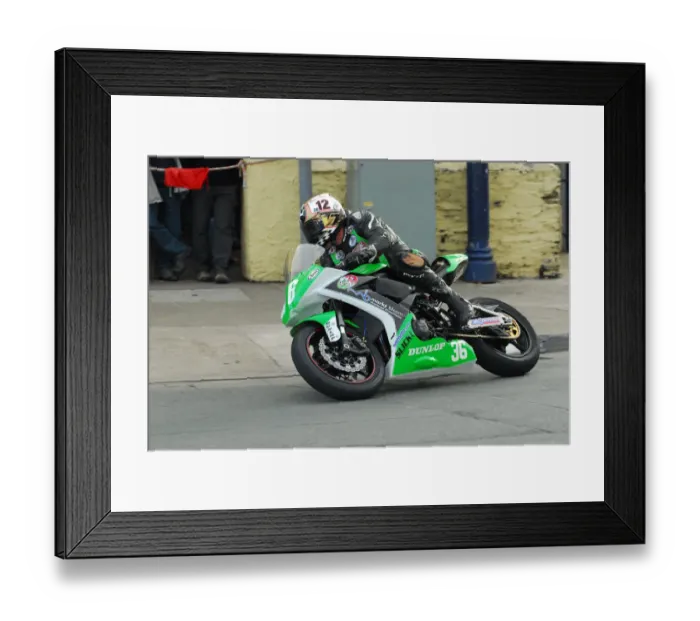 Framed Print : John Barton (Kawasaki) 2012 Lightweight TT