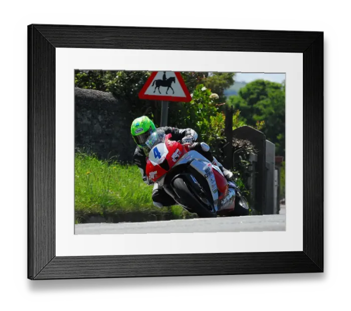 Framed Print : Cameron Donald (Honda) TT 2012 Supersport TT