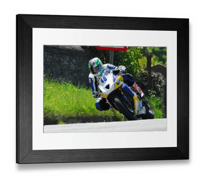 Framed Print : Dan Cooper (Triumph) TT 2012 Supersport TT Framed Print : Dan Cooper (Triumph) TT 2012 Supersport TT