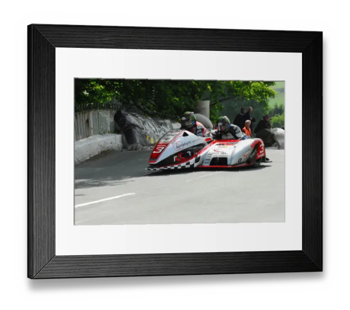 Framed Print : Tim Reeves and Dan Sayle (LCR Honda) 2012 Sidecar TT