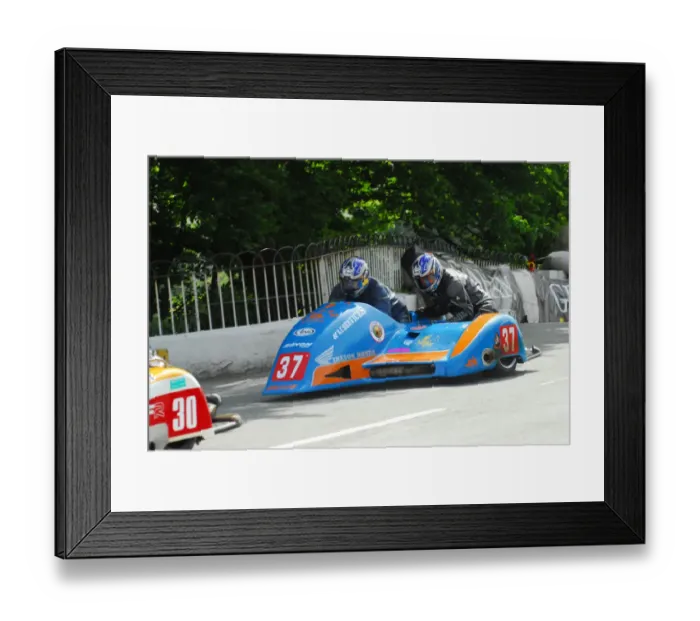 Framed Print : Andy King & Kenny Cole (Ireson Honda) 2012 Sidecar TT Framed Print : Andy King & Kenny Cole (Ireson Honda) 2012 Sidecar TT