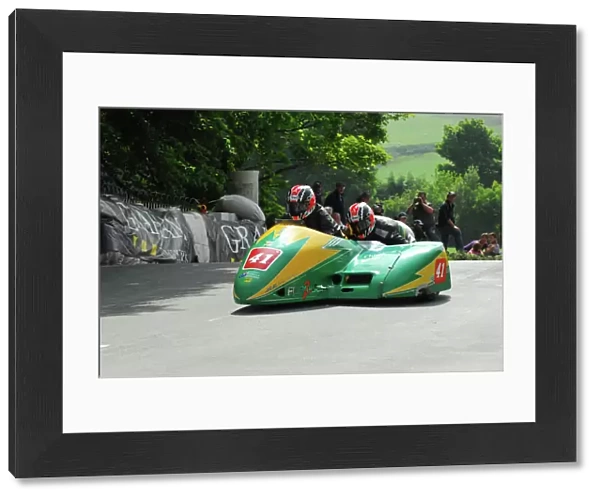 Darryl Rayner & Matthew Johnston (Shelbourne Honda) 2012 Sidecar TT