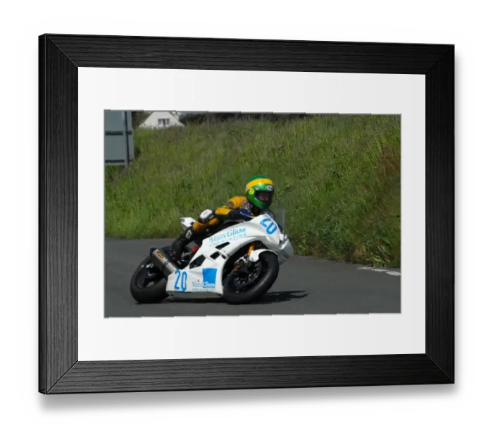 Framed Print : Chris McGahan (Yamaha) 2009 Jurby Road Framed Print : Chris McGahan (Yamaha) 2009 Jurby Road