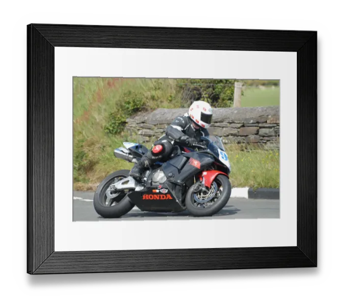 Framed Print : Peter Creer (Honda) 2009 Jurby Road Framed Print : Peter Creer (Honda) 2009 Jurby Road