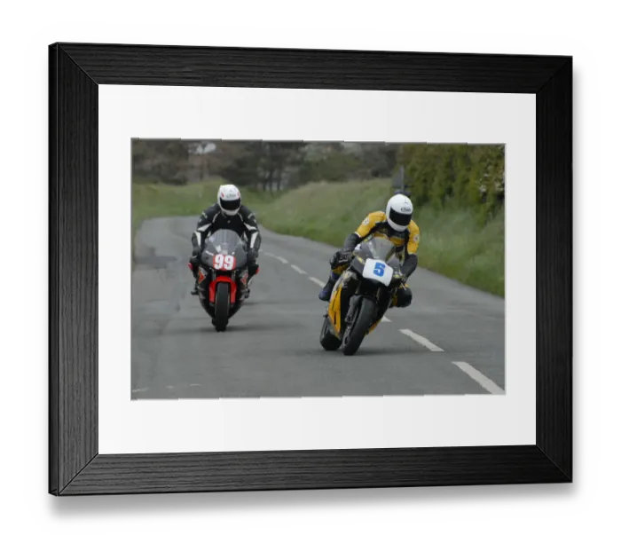Framed Print : Callum Collister and Peter Creer (Honda) 2009 Jurby Road Framed Print : Callum Collister and Peter Creer (Honda) 2009 Jurby Road