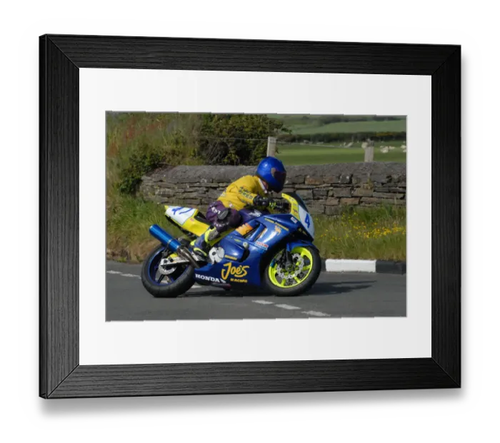 Framed Print : Dave Lawrence (Honda) 2009 Jurby Road Framed Print : Dave Lawrence (Honda) 2009 Jurby Road