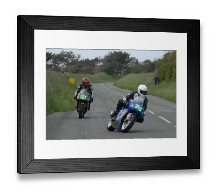 Framed Print : Richard Bregazzi and Dave Sells (Honda) 2009 Jurby Road Framed Print : Richard Bregazzi and Dave Sells (Honda) 2009 Jurby Road