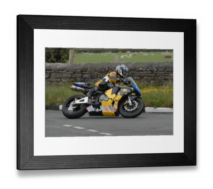 Framed Print : Carolynn Sells (Honda) 2009 Jurby Road Framed Print : Carolynn Sells (Honda) 2009 Jurby Road