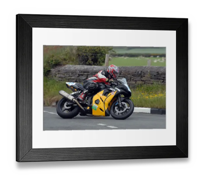 Framed Print : John Hulley (Honda) 2009 Jurby Road Framed Print : John Hulley (Honda) 2009 Jurby Road