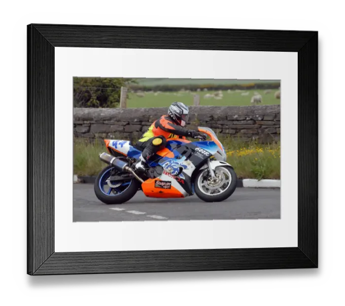 Framed Print : Dave Bone (Honda) 2009 Jurby Road Framed Print : Dave Bone (Honda) 2009 Jurby Road