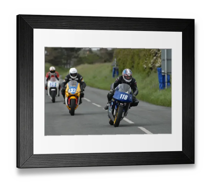 Framed Print : Ross Johnson (Yamaha) 2009 Jurby Road Framed Print : Ross Johnson (Yamaha) 2009 Jurby Road