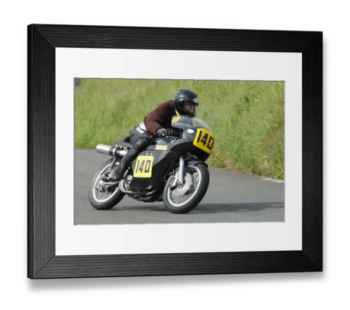 Framed Print : Ed Poole (Norton) 2009 Jurby Road