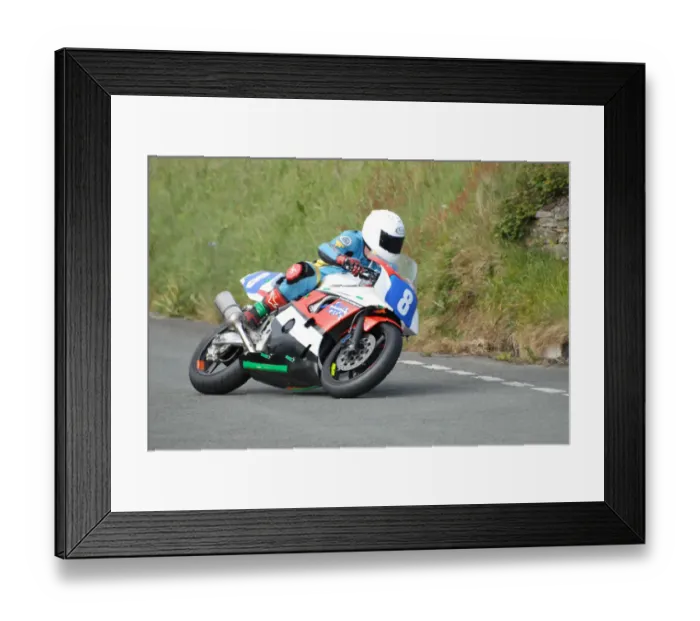 Framed Print : Andy Cowin (Yamaha) 2009 Jurby Road Framed Print : Andy Cowin (Yamaha) 2009 Jurby Road