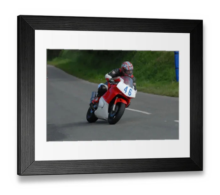 Framed Print : John Hulley (Honda) 2007 Jurby Road