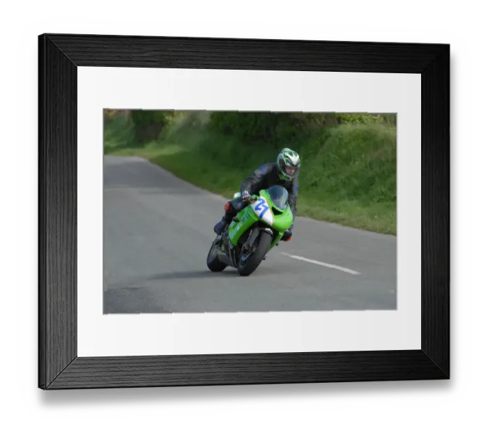 Framed Print : Adam Jones (Kawasaki) 2007 Jurby Road Framed Print : Adam Jones (Kawasaki) 2007 Jurby Road