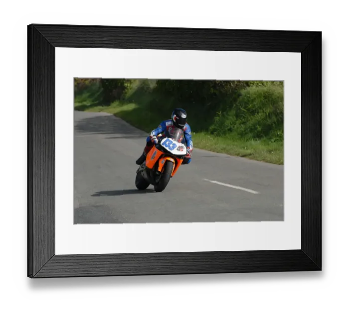 Framed Print : Mick Charnock (Honda) 2007 Jurby Road Framed Print : Mick Charnock (Honda) 2007 Jurby Road