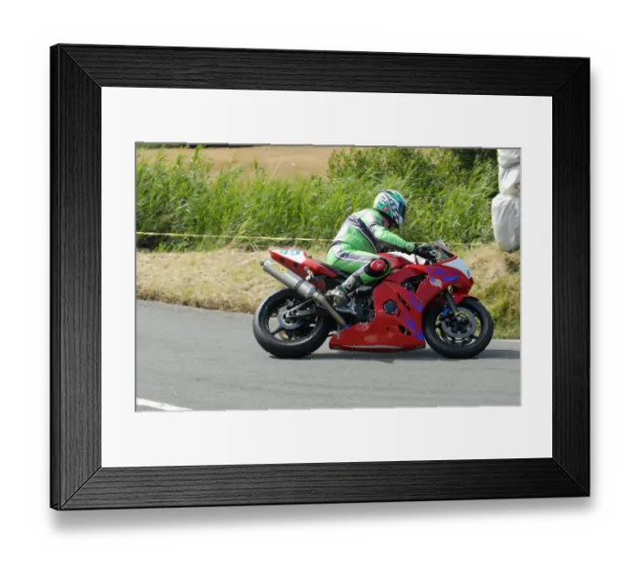 Framed Print : Dave Clarke (Yamaha) 2010 Jurby Road Framed Print : Dave Clarke (Yamaha) 2010 Jurby Road