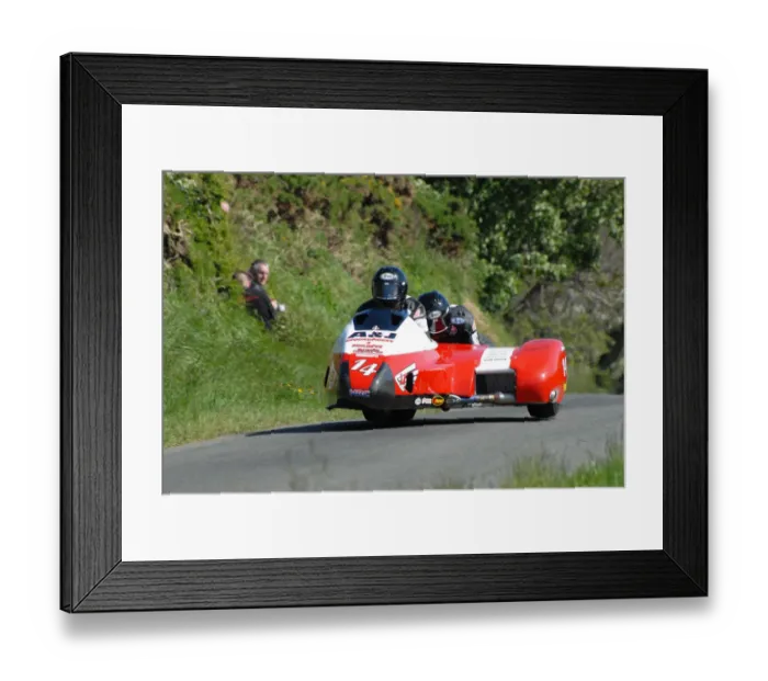 Framed Print : Nick Crowe & Dan Sayle (LCR Honda) 2007 Jurby Road Framed Print : Nick Crowe & Dan Sayle (LCR Honda) 2007 Jurby Road