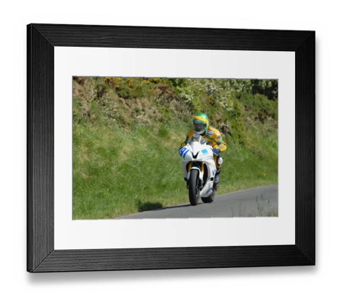 Framed Print : Chris McGahan (Yamaha) 2007 Jurby Road Framed Print : Chris McGahan (Yamaha) 2007 Jurby Road